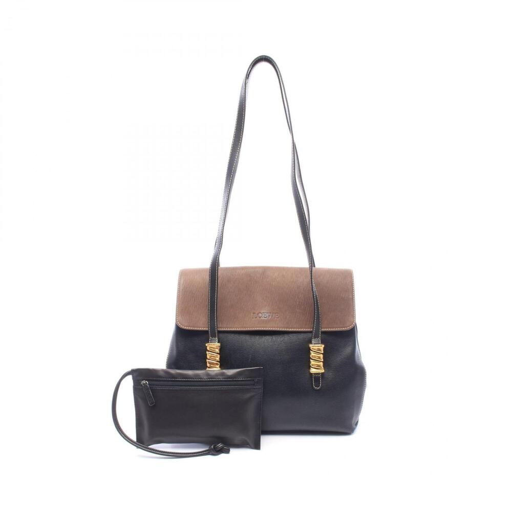 Loewe LOEWE Shoulder Bag Handbag Leather Women's Black/Brown